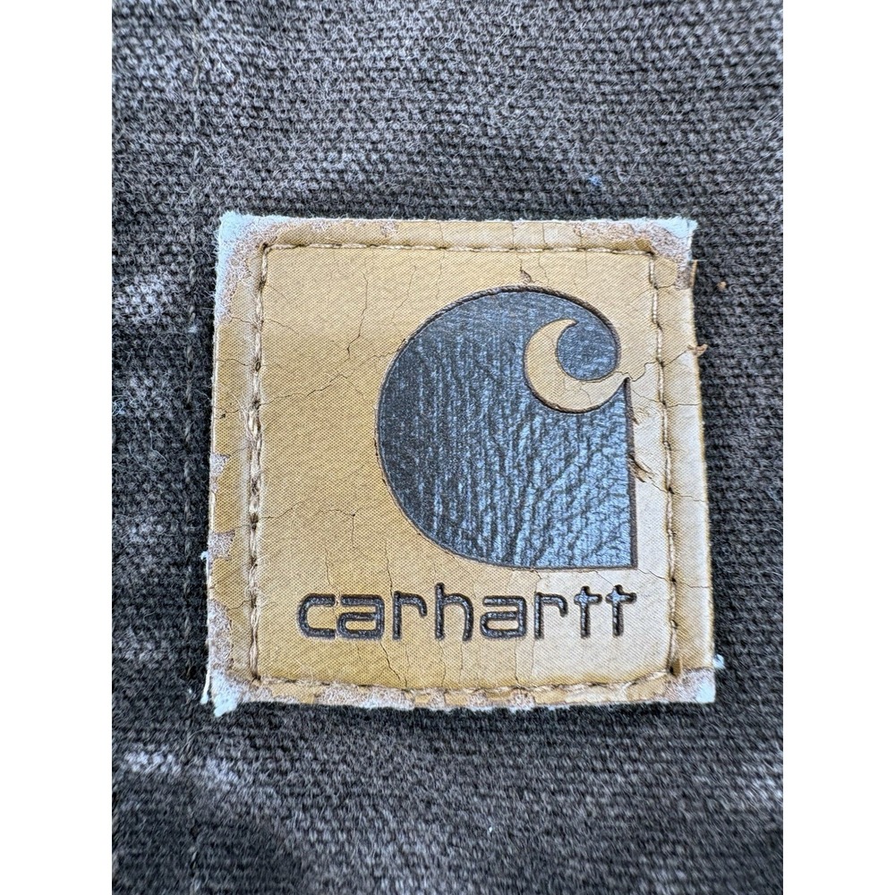 Carhartt R27 CHT Choc Brown Insulated Double Knee Leg Zip Bibs. Men's 40x32 - Picture 8 of 16